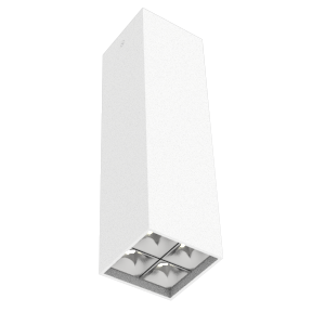 Светильник светодиодный DL-Box Reflect Multi 2х2 10Вт 3000К 80х80х300 накладной 36град. RAL9003 бел. муар VARTON V1-R0-00255-20L36-2001030