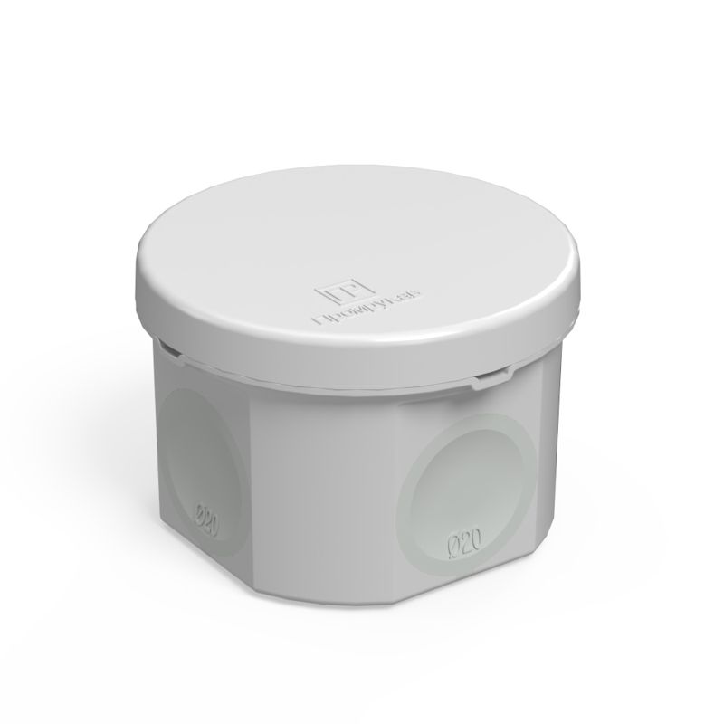 Коробка распределительная 70х50мм двухкомпонентн. безгалоген. (HF) для прямого монтажа Промрукав 60-0110