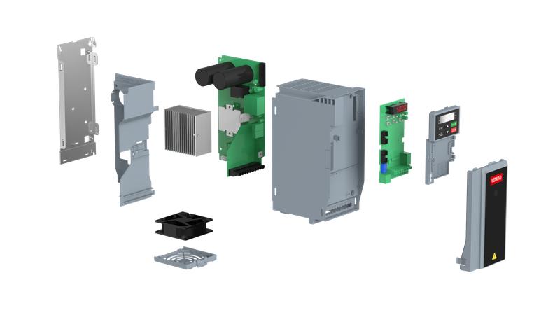 Преобразователь частоты VF-101-P185-0340-U-T4-E54-N-H-D вход. 380В выход. 185кВт выход. 340А ток перегрузки 510А внешн. тормозн. ключ встроен. дроссель VEDA HBC10142