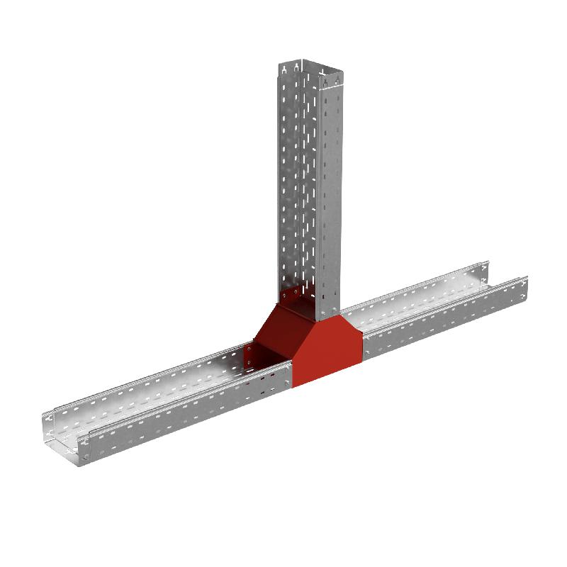 Отвод для лотка Т-образ. вертикал. вверх 200х100 "ПЛЮС" TDNplus100-200 INOX304 КМ PL6220