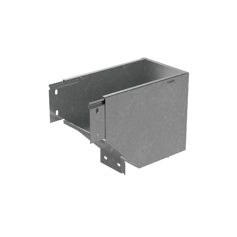 Угол для лотка вертикальный внешний левый с разворотом трассы на 90град. 150х100 "ПЛЮС" VLPDplus90-100-150-L INOX304 КМ PL6008