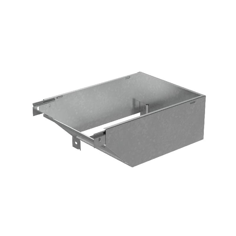 Угол для лотка вертикальный внешний левый с разворотом трассы на 90град. 300х50 "ПЛЮС" VLPDplus90-50-300-L INOX304 КМ PL5996