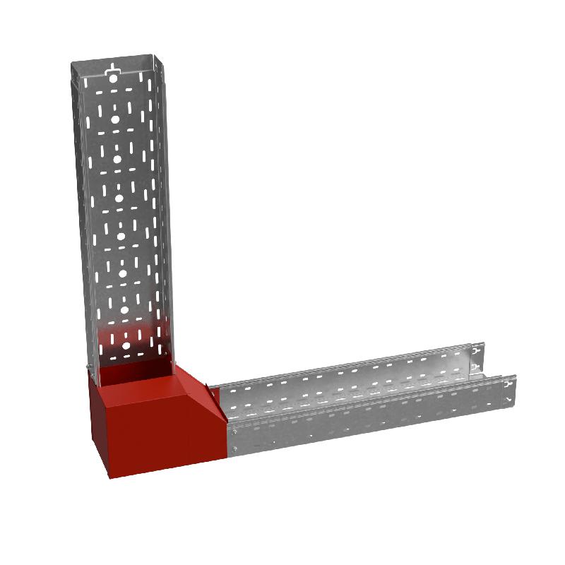 Угол для лотка вертикальный внутренний правый с разворотом трассы на 90град. 150х100 "ПЛЮС" NLPDplus90-100-150-R INOX304 КМ PL6126