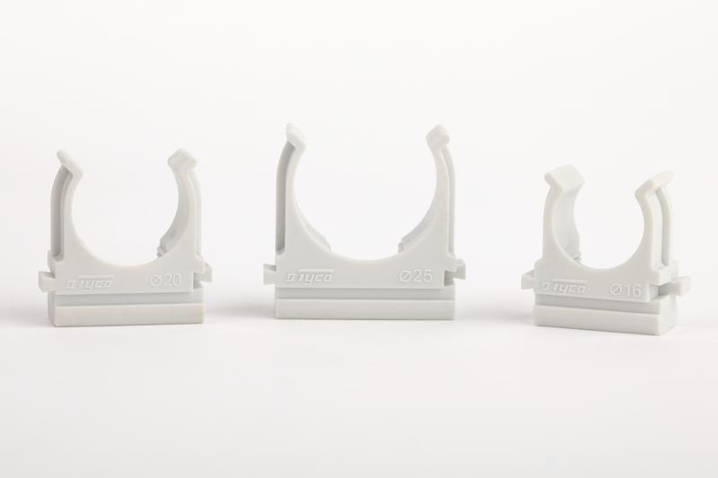 Держатель для труб (клипса) d25мм для монтажн. пистолета пластик Ruvinil К01225