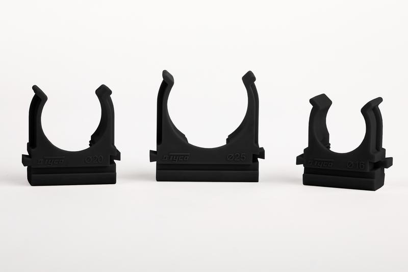 Держатель для труб (клипса) d20мм для монтажн. пистолета пластик черн. Ruvinil К01220Ч