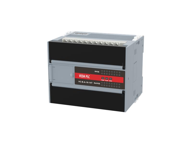 Контроллер программируемый логический VC-В-A-16-16R-T-2 24В DC 16 вх. сигналов 16 вых. реле 2 встр. входа термосопротивления 2 порта связи AC220В отсоединяем. клеммн. модуль VEDA CBV10037