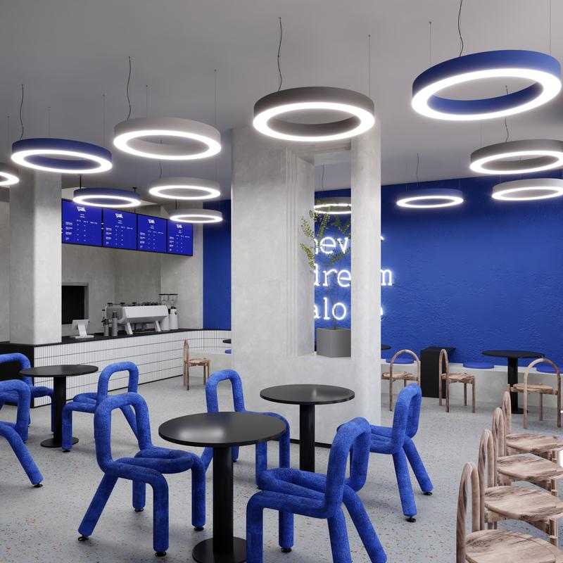 Светильник светодиодный RVE-LBX-HOLE-RING-1000-P 78Вт 4000К 1000х1000х100мм подвесной шир. рассеив.=80мм бел. RVElektro RVE00000271