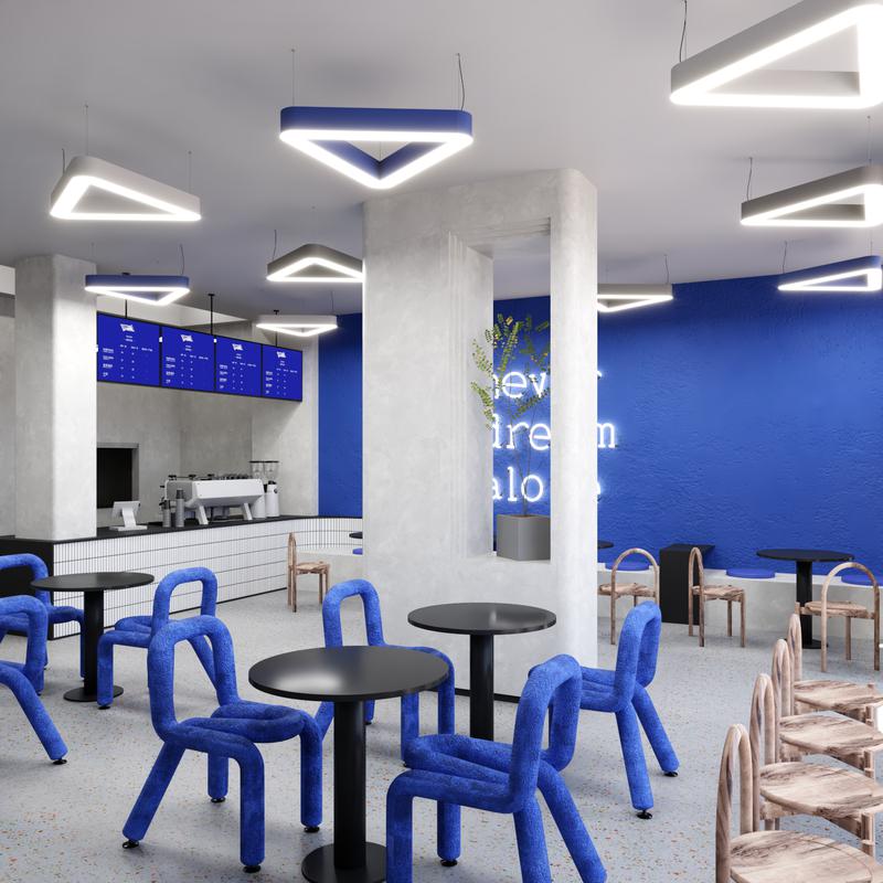 Светильник светодиодный RVE-LBX-HOLE-TRIO-SOFT-1600-P 130Вт 4000К 1600х1424х100мм подвесной шир. рассеив.=80мм бел. RVElektro RVE00000431