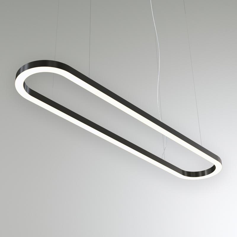 Светильник светодиодный RVE-LBX-HOLE-LARGO-2600-P 148Вт 4000К 2600х350х100мм подвесной шир. рассеив.=80мм бел. RVElektro RVE00000494