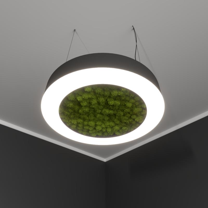 Светильник светодиодный RVE-LBX-MOSS-HOLE-RING-400-P 26Вт 4000К 400х400х100мм подвесной шир. рассеив.=80мм бел. RVElektro RVE00000527