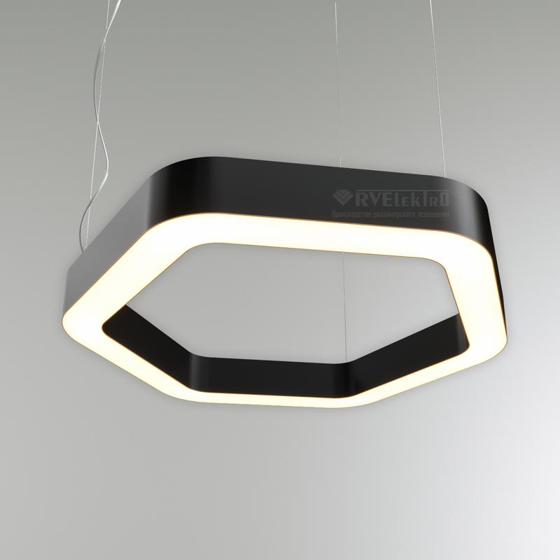 Светильник светодиодный RVE-LBX-HOLE-HEXA-SOFT-1500-P 121Вт 4000К 1500х1379х100мм подвесной шир. рассеив.=80мм бел. RVElektro RVE00000736