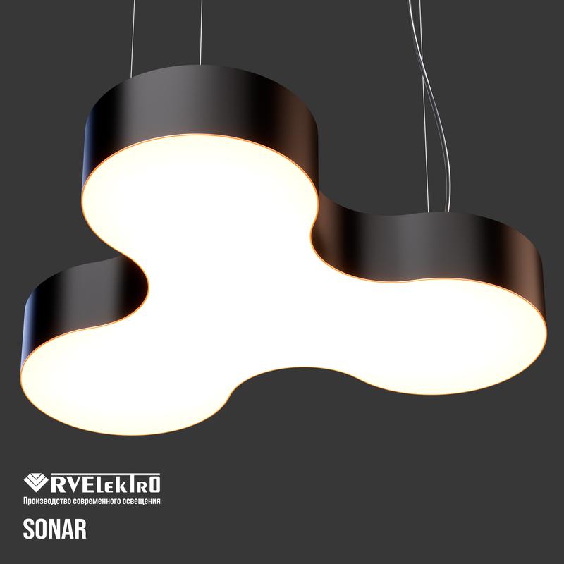 Светильник светодиодный RVE-LBX-SONAR-1500-P 134Вт 4000К 1500х1377х120мм подвесной бел. RVElektro RVE00000782