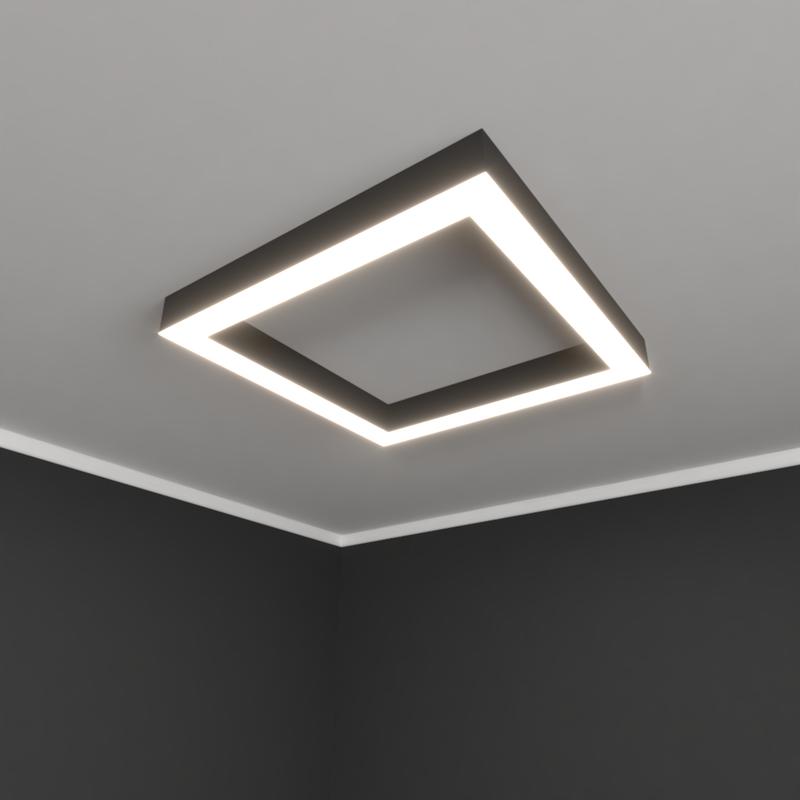 Светильник светодиодный RVE-LBX-HOLE-BOX-1500-N 160Вт 4000К 1500х1500х100мм накладной шир. рассеив.=80мм бел. RVElektro RVE00001384