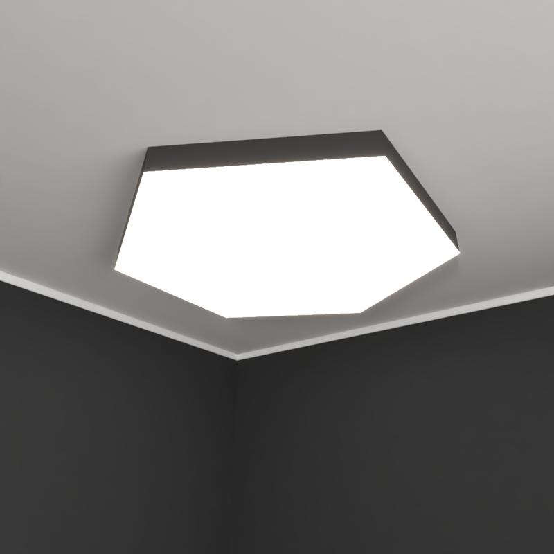 Светильник светодиодный RVE-LBX-HEXA-400-N 18Вт 4000К 400х346х100мм накладной бел. RVElektro RVE00001402