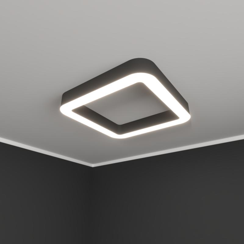 Светильник светодиодный RVE-LBX-HOLE-BOX-SOFT-700-N 65Вт 4000К 700х700х100мм накладной шир. рассеив.=80мм бел. RVElektro RVE00001526