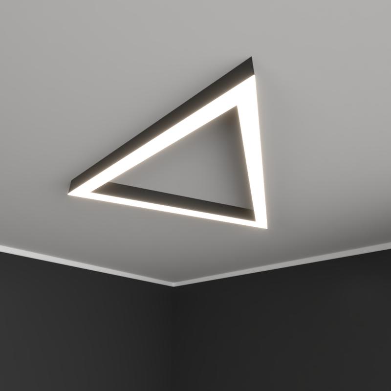 Светильник светодиодный RVE-LBX-HOLE-TRIO-1800-N 141Вт 4000К 1800х1559х100мм накладной шир. рассеив.=80мм бел. RVElektro RVE00001578