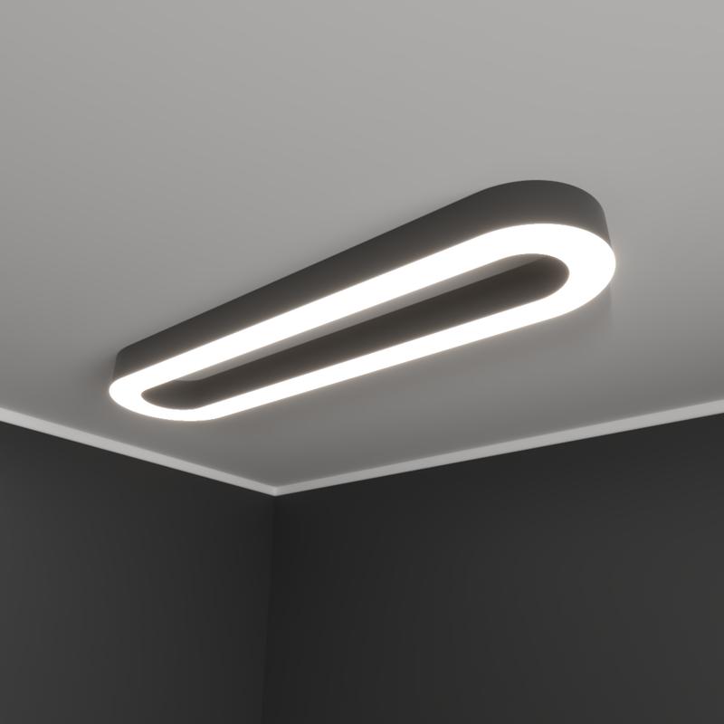 Светильник светодиодный RVE-LBX-HOLE-LARGO-1400-N 82Вт 4000К 1400х350х100мм накладной шир. рассеив.=80мм бел. RVElektro RVE00001604