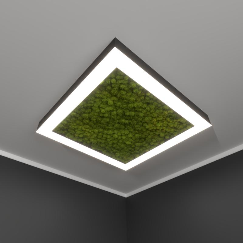 Светильник светодиодный RVE-LBX-MOSS-HOLE-BOX-1200-N 126Вт 4000К 1200х1200х100мм накладной шир. рассеив.=80мм бел. RVElektro RVE00001627