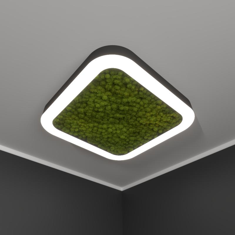 Светильник светодиодный RVE-LBX-MOSS-HOLE-BOX-SOFT-1950-N 192Вт 4000К 1950х1950х100мм накладной шир. рассеив.=80мм бел. RVElektro RVE00001633