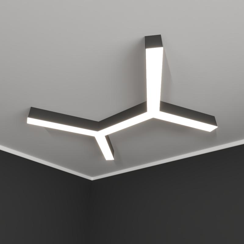 Светильник светодиодный RVE-LBX-TRINITY-2X-1200-N 88Вт 4000К 1200х1369х100мм накладной бел. RVElektro RVE00002101