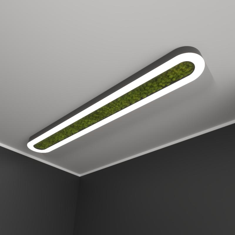 Светильник светодиодный RVE-LBX-MOSS-HOLE-LARGO-2600-N 148Вт 4000К 2600х350х100мм накладной шир. рассеив.=80мм бел. RVElektro RVE00002227