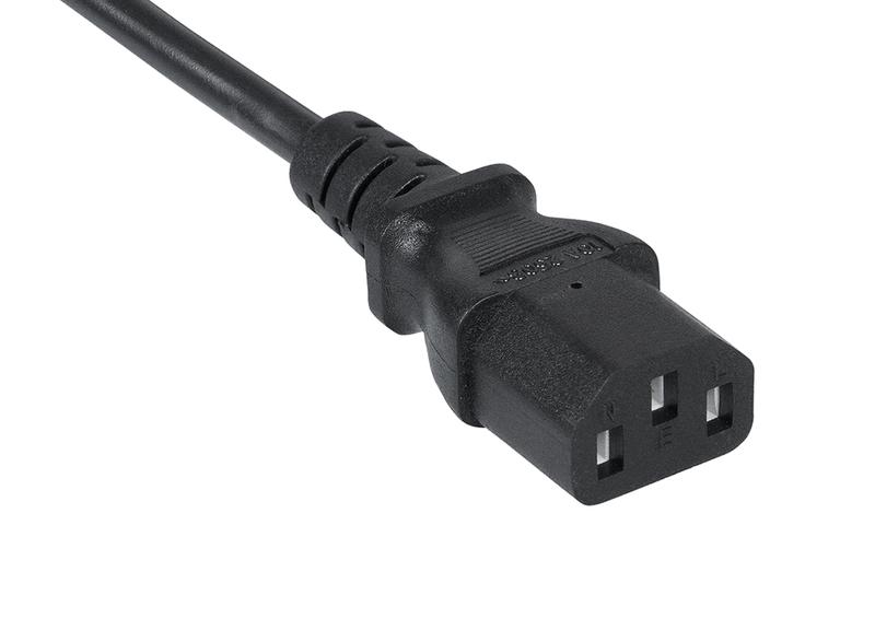 Кабель питания компьютера PC-186-VDE-0.6M Schuko+C13 3х0.75 0.6м Cabeus 9013c