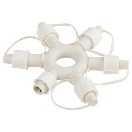 Разветвитель круговой 6 гнезд IP44 24В для гирлянд провод ПВХ Эра Б0051903