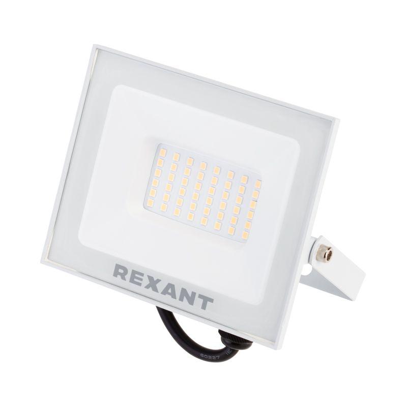 Прожектор СДО 50Вт 4000лм 2700К бел. корпус Rexant 605-035