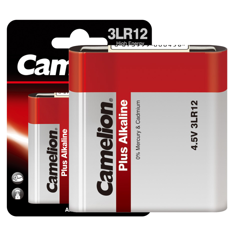 Элемент питания алкалиновый "квадрат" 3LR12 4.5В Plus Alkaline (блист.1шт) Camelion 1656