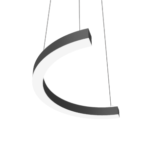 Светильник светодиодный Enso C 570х285х40мм 12Вт 3000К подвесной RAL9005 черн. матов. с опаловым рассеив. VARTON V1-R0-9C523-30000-2001230