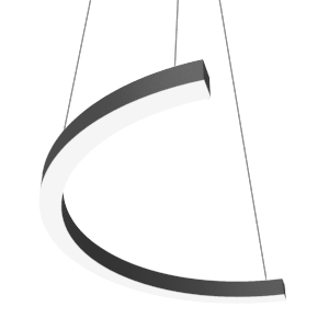 Светильник светодиодный Enso C 1050х525х40мм 24Вт 4000К подвесной RAL9005 черн. матов. с опаловым рассеив. VARTON V1-R0-9C525-30000-2002440