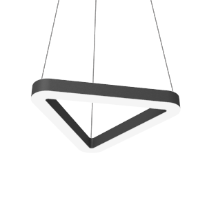 Светильник светодиодный Enso T 690х614х40мм 30Вт 4000К подвесной RAL9005 черн. матов. с опаловым рассеив. VARTON V1-R0-9T524-30000-2003040