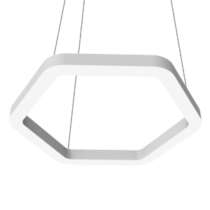 Светильник светодиодный Enso G 580х520х40мм 39Вт 3000К подвесной RAL9003 бел. матов. с опаловым рассеив. VARTON V1-R0-0G523-30000-2003930