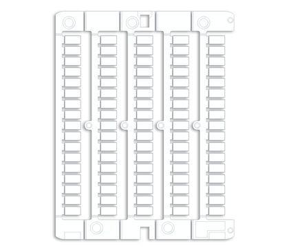 Маркировка для клемм жесткая 5х10мм период 5мм бел. (уп.1408шт) DKC NUWG0510