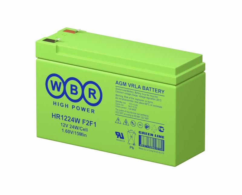 Аккумулятор 12В 6.6А.ч WBR HR1224W F2F1 WBR