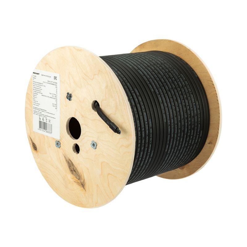 Кабель греющий саморег. 30КНС 2ЛТГ-ЭЛ 65/85 UV экранированный 30Вт/1м 200м Rexant 51-0252