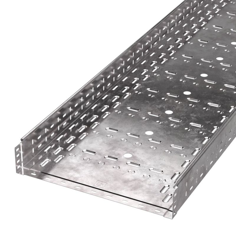 Лоток листовой перфорированный 500х100 L3000 сталь 1мм Стандарт Промрукав PR16.0019