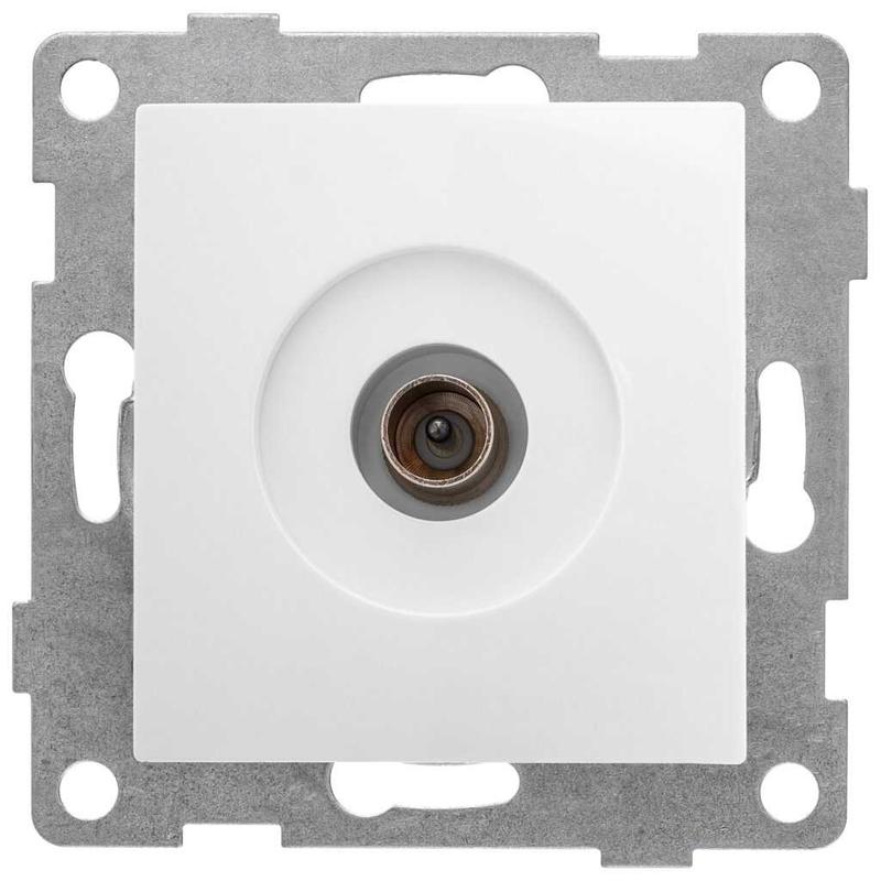 Розетка телевизионная TV 1-м СП Bravo механизм бел. матов. GUSI С10А1-041