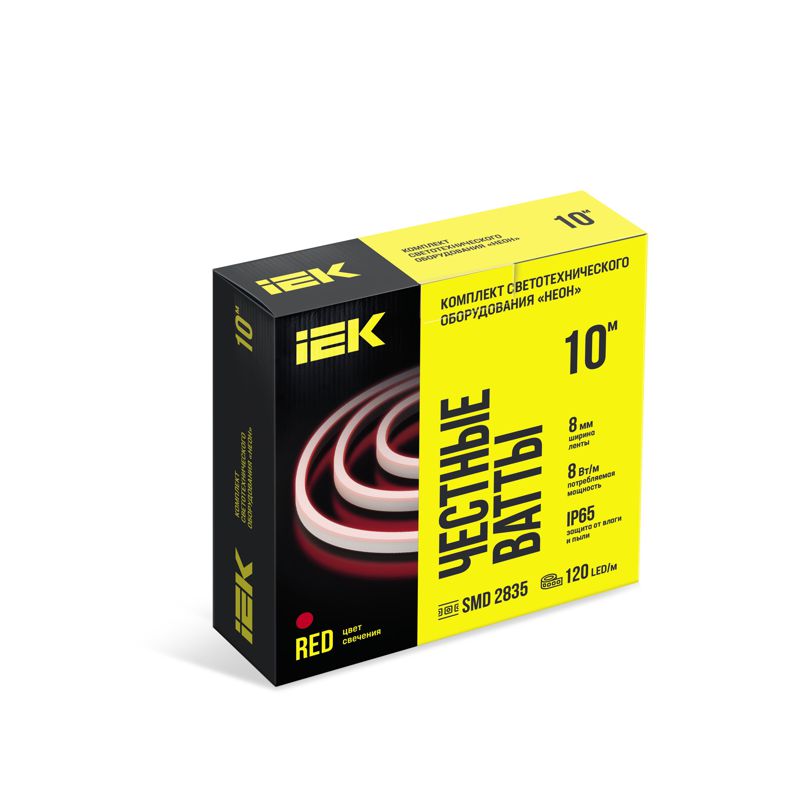 Комплект DIY (2835R120-8-IP65-220В 10м + драйвер) IEK LSR5-R-120-65-2-10-S0