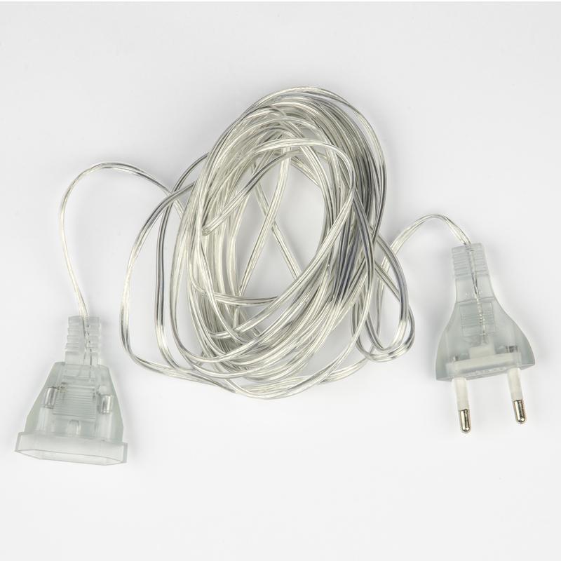 Удлинитель 3м UCX-Y25-10W-300 CLEAR 10Вт Y25 для подключения гирлянд провод прозр. Uniel UL-00009938