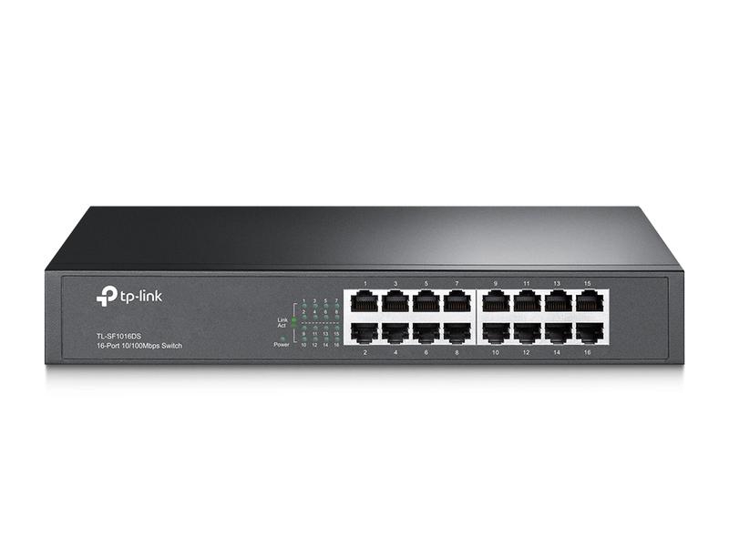 Коммутатор TL-SF1016DS 16-портовый Fast Ethernet настол./монтируемый в стойку TP-Link 1198612