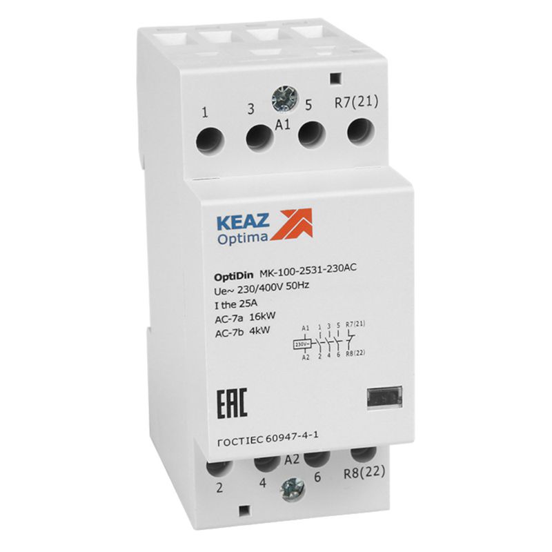 Контактор модульный OptiDin MK-100-2531-110AC КЭАЗ 321160