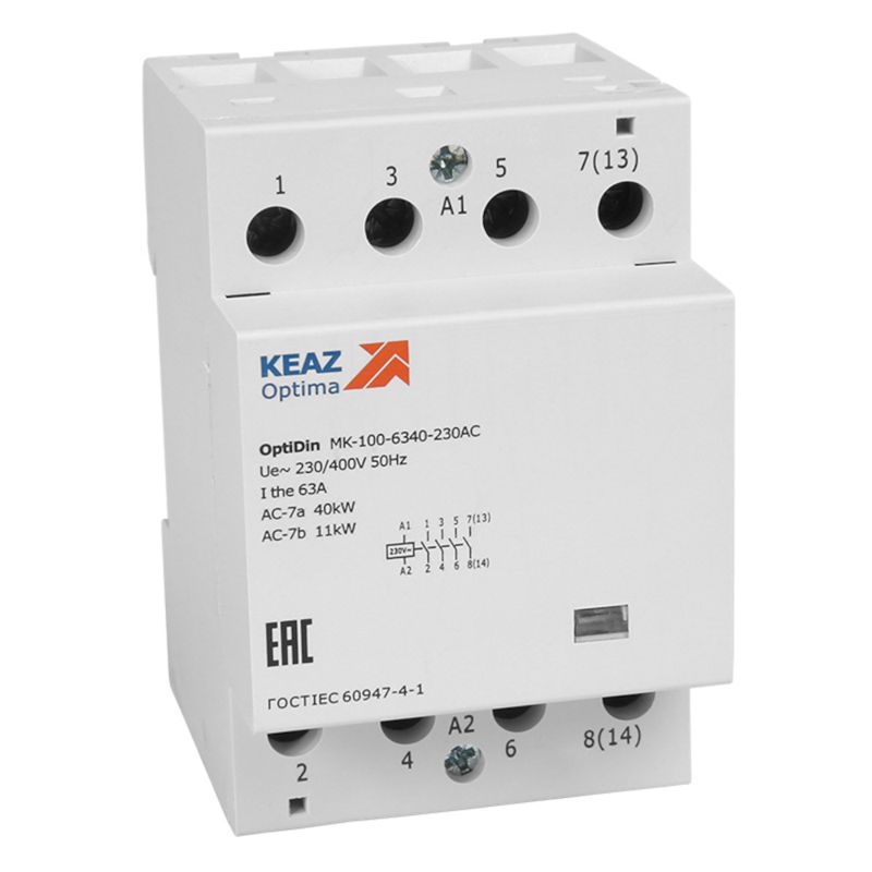 Контактор модульный OptiDin MK-100-6302-48AC КЭАЗ 321177