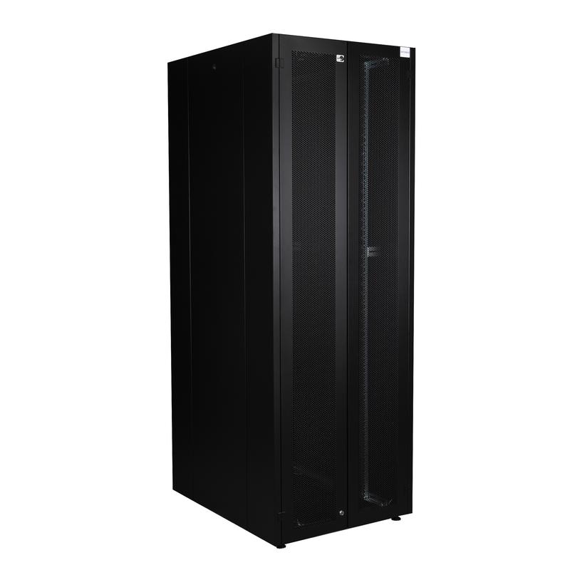 Шкаф напольный 19дюйм 47U 800х1000 двойн. передн. дверь перфорир.; двойн. задн. дверь перфорир. черн. Datarex DR-759641
