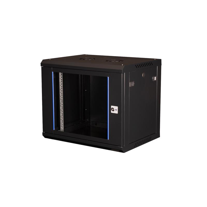 Шкаф настенный 19дюйм 12U 600х450 дв. стекл. сер. Datarex DR-600210