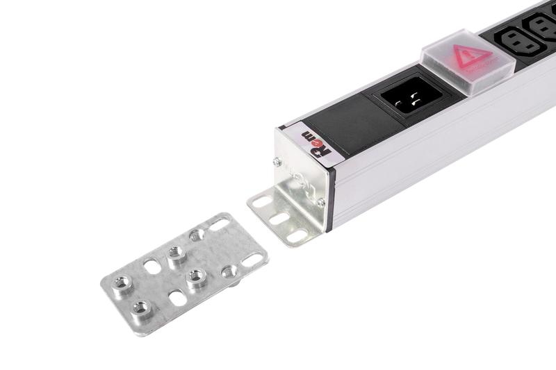 Блок розеток вертикальный Rem-16 с выкл. 16 IEC 60320 C13 12 C19 вход C20 16А алюм. 42-48U R-16-16C13-12C19-V-1820 Rem 1362010