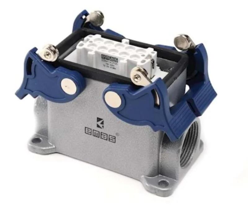 Розетка 4-фиксатора боковой ввод для панели 10 полюсов 16А EMAS EBM10PD14