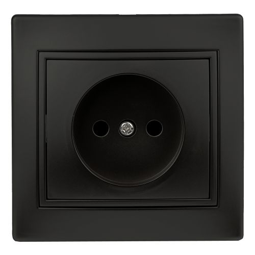 Розетка 1-м СП 2мод. Plano 1-201-05 16А IP20 250В 2P антрацит Intro Б0053867