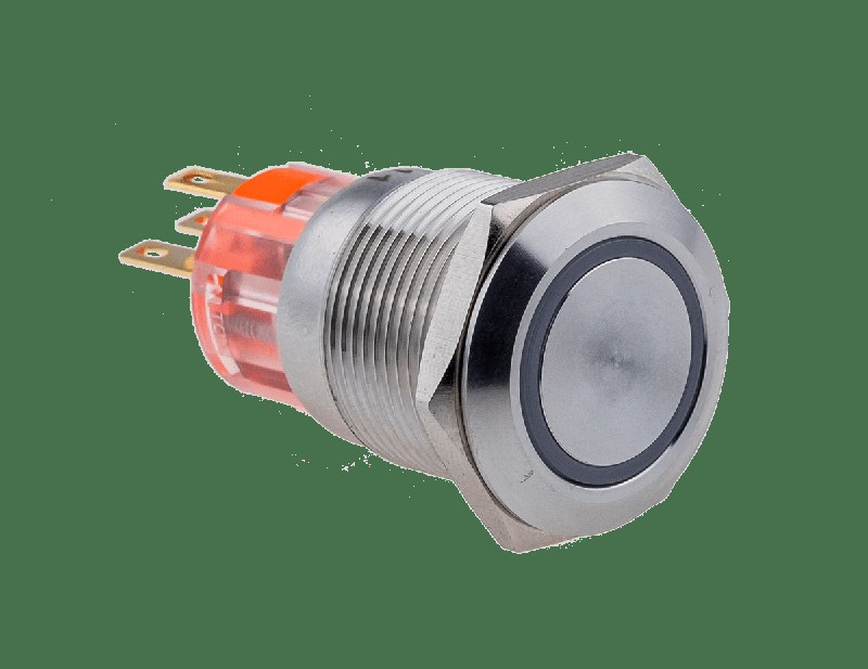 Кнопка IP67 с подсветкой син. с возвратом 1NO+1NC 220В AC MT67-R220B11 ОВЕН 107350