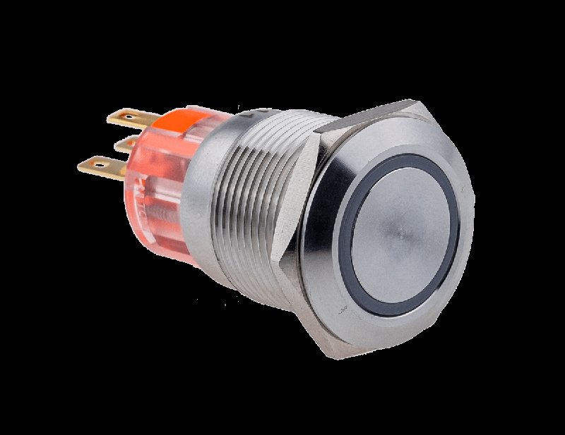 Кнопка IP67 с подсветкой син. с фиксацией 1NO+1NC 220В AC MT67-F220B11 ОВЕН 107355